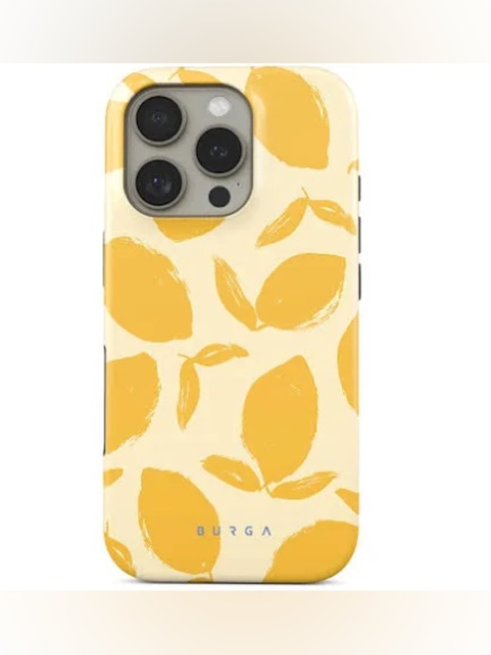 Burga lemon tart iPhone 13 Pro phone case and magnetic ring New